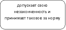 Скругленный прямоугольник: допускает свою незаконченность и принимает таковое за норму