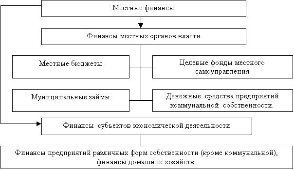  Общая схема структурных элементов местных финансов
