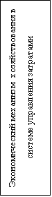 Подпись: Экономический механизм хозяйствования в системе управления затратами