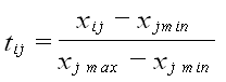 Times New Roman14167772150t_ij = ((x_ij-x_j _min)/(x_j_max-x_j_min))