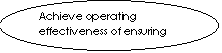 : Achieve operating effectiveness of ensuring the care