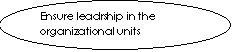 : Ensure leadrship in the organizational units
