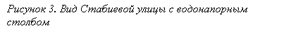 Подпись: Рисунок 3. Вид Стабиевой улицы с водонапорным столбом