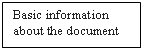 �������: Basic information about the document

