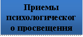 Подпись: Приемы
психологического просвещения